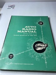 Sams Photofact VOL 17 AUTO RADIO SERVICE MANUAL 43 1961 1962 MODELS