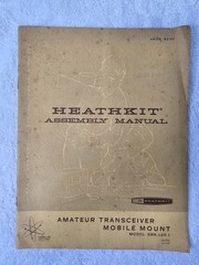 Vintage 1965 Heathkit SBA-100-1 Transceiver Mobile Mount Manual Foldout SB-101