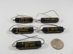 5pcs NOS SPRAGUE BLACK BEAUTY ASSORTED UF 1600V BUFFER CAPACITOR TESTED