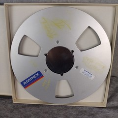 AMPEX Grand Master 456 EMPTY – Solid Silver Color Metal for .25″ Reel Tape