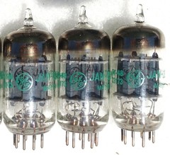 G.E JAN 12AX7WA Tubes NOS (Lot of 5pcs)
