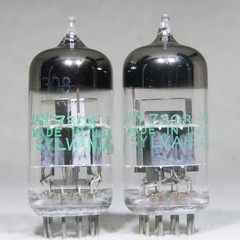 Matched Pair Sylvania JAN 7308/E188CC Mil-Spec O-Getter USA 1969 Strong