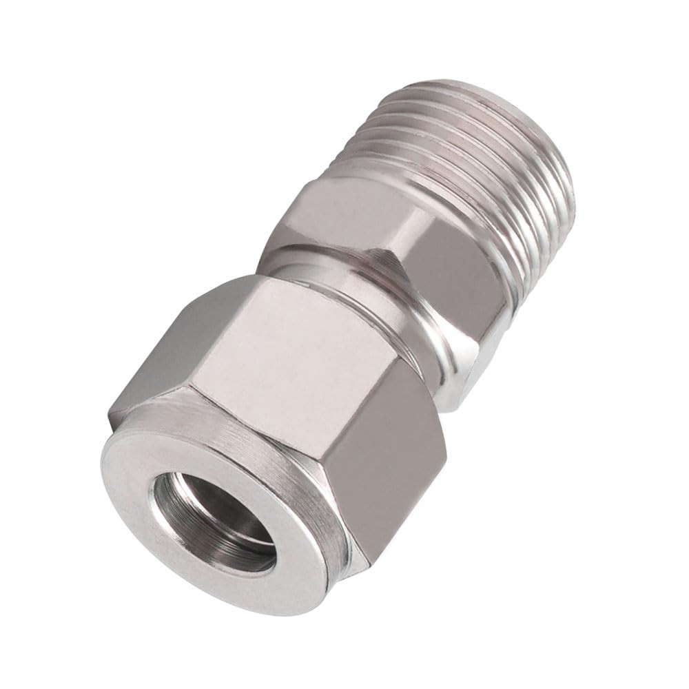 Stainless Steel 304 Compression Fitting 1/2 Tube OD x 1/2 NPT Male Coupler