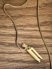 NOS Vintage Sharp Gold mini calculator Elsi Mate EL-8061E w/Fob Chain in Box