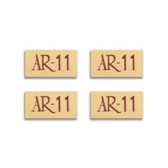 AR-11 Acoustic Research Speaker Logo Badge Emblem 49mm(1.93″)X26mm(1.02″) GOLD