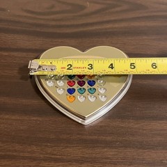 Vintage 1980s Heart Shaped Jeweled Electronic Calculator FOR PARTS/ READ