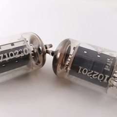 2 X 6211 TELEFUNKEN TUBE. 1960s PROD. GOLD PIN. MATCHED PAIR. 73. CH164