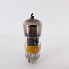 1 X 6CS7 CROWNED TUBE. BLACK PLATES. COPPER RODS. 95/96%. 38. CH70