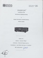 International Broadcast Services PASSPORT Evaluation of the Kenwood R-5000