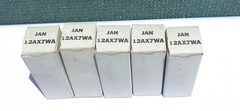 G.E JAN 12AX7WA Tubes NOS (Lot of 5pcs)