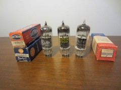 Lot of 3 12BZ7 Tubes – GE Raytheon Akrad – Hickok Tested