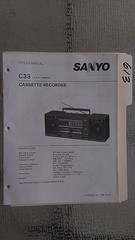 Sanyo c33 service manual original repair book stereo boombox radio tape player