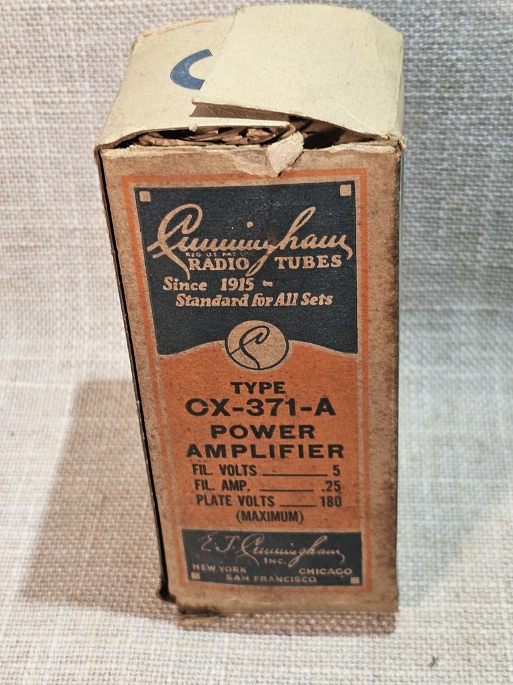 Cunningham CX-371-A EMPTY box + original paperwork + insert