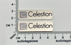 Celestion Ditton 551 Speaker Badge Logo Emblem Silver Aluminum PAIR