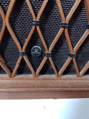 Pair of Vintage Pioneer CS-99 Stereo Floor Speakers Wood Cabinets Lattice Grills
