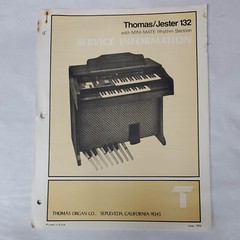 Original Thomas Organ Jester 132 with MINI-MATE, Service Info Manual, June 1975