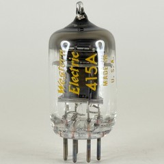 (1) Tested Western Electric 415A Tube Black Plate Square Getter 415 A Pentode