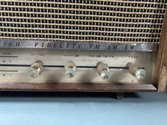 Alaron 7 Tube AM/FM SW Vintage Radio A53000 Japan 2 Speaker *TESTED WORKS*
