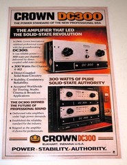 Crown DC300 Amplifier ’68 Audiophile Poster 19″ x 13″ American Muscle!