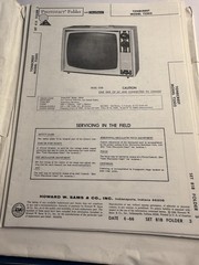 Sams Photofact Folder Set 818 June 1966 TV Service Manuals RCA Curtis