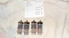 4 RCA Sherwood 6EU7 Tubes Tested Good