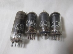 Lot of 4 Conn Vacuum Electron Tubes 6X4, 6AU6A tested