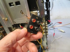 Marantz 2325 RCA Phono/Aux plate replacement. NEW 3D printed part. Red & Black