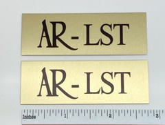 AR-LST Speaker Grill Badges Pair Custom Made Aluminum