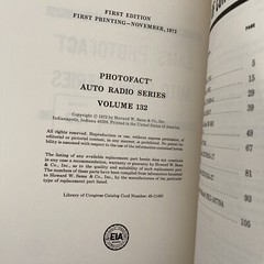 Sams Photofact Auto Radio Series Vol 132 November 1972 AR-132 Sanyo Truetone