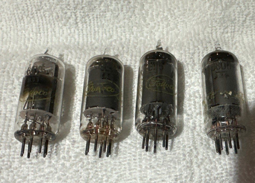 4- FoMocoFord Motor Co Tubes-6AV6, 6BE6, 6BD6 (2) Tube Radio, Amp, TV-Test Good