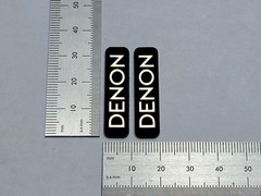 DENON Speaker Badge Logo 34mm Premium Gold Pair With Self Stick Adhesive
