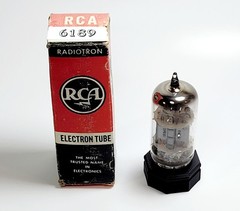RCA 6189 12AU7 ECC82 ECC802S Black Plates Halo Getter Long Life E82CC Tested