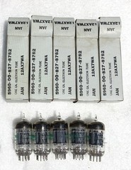 G.E JAN 12AX7WA Tubes NOS (Lot of 5pcs)