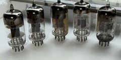 Lot of Ten (10) 12AT7 Vacuum Tubes “D”and “O” Getters Several Blackplates