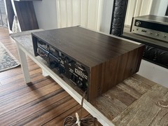 Vintage 1972 Pioneer SX-424 Silver Face Wood Cabinet Stereo Receiver