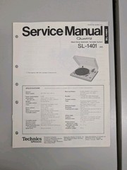 Technics Sl-1401 Quartz Direct Drive Auto Turntable System Service Manual D-5643