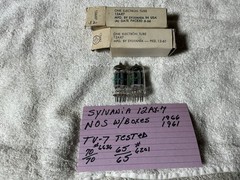 Close Matched Pair 12AX7 Sylvania ECC83 Tubes Gray Plate 1960’s TESTED NOS TV-7