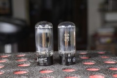 Pair GE 5U4GB Rectifier Tubes (1961–62 Grey Plates, Side D Getter) – NOS