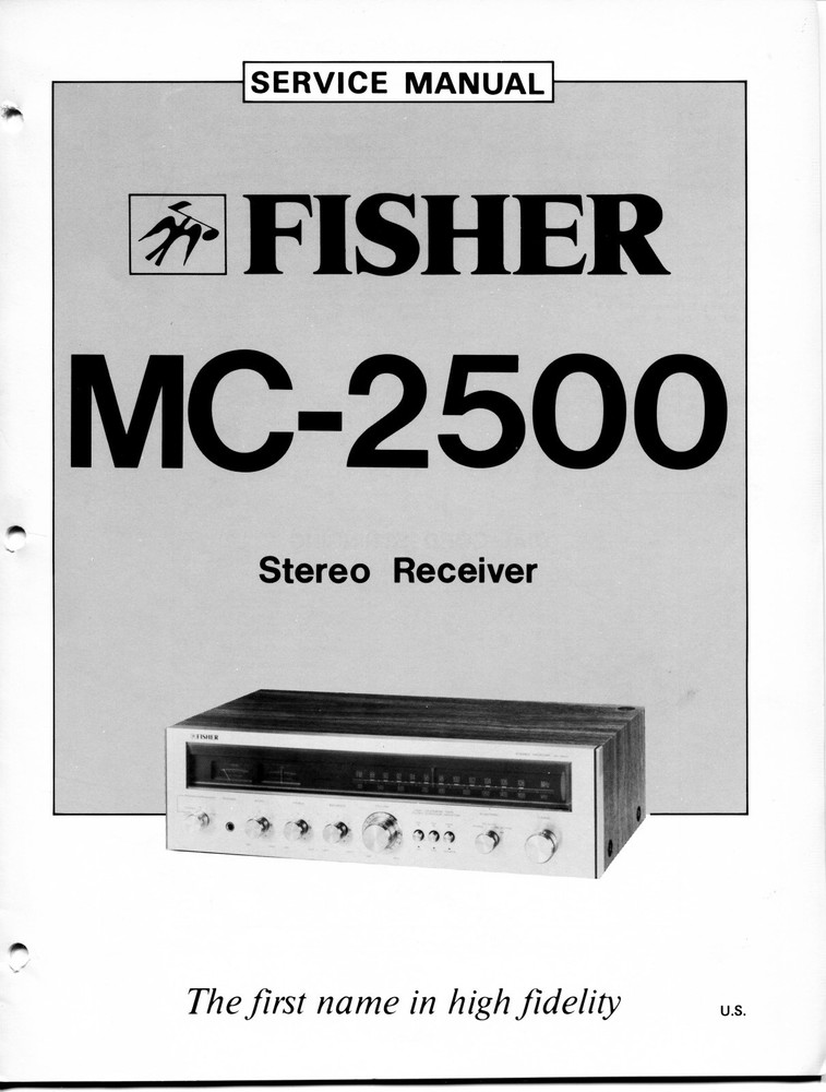 VINTAGE FISHER SERVICE MANUAL STEREO RECEIVER MODEL MC-2500
