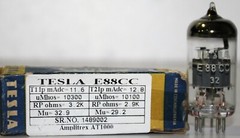 E88CC TESLA Top “O” Getter Made in Czechoslovakia Amplitrex Tested