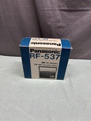 NOS Vintage Panasonic 2 Band AC-Battery AM FM Portable Radio Model RF-537-