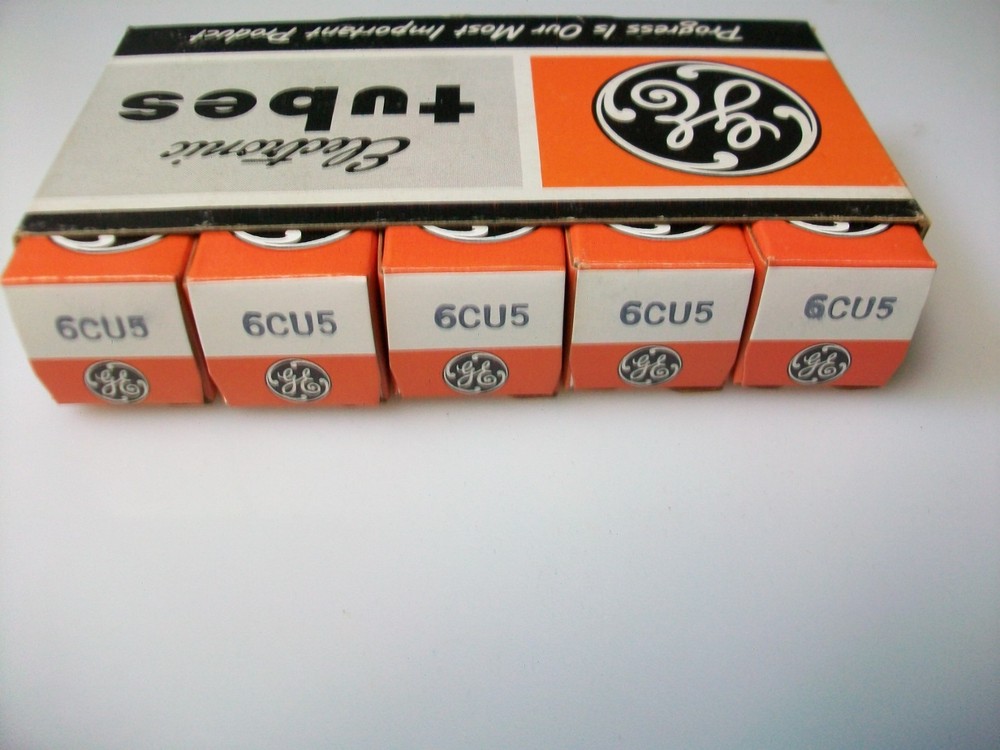 SLEEVE OF 5 GE 6CU5 TUBES
