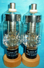 2 Chatham Electronics JAN CAHG 3B28 Tubes Grey Plates Foil D Getter Tested