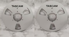 One Pair silvery TASCAM 10.5” 1/4 Aluminum Reel to Reel Tape Reel RE-1400