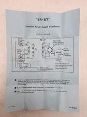 Vintage Halldorson TR-87 Transistor Power Transformer 12-14VDC 375-187VDC 75W
