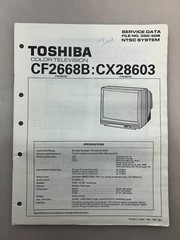 Toshiba CF2668B CX28603 Original Service Manual Free Shipping
