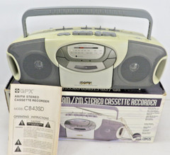 Vntg Gran Prix GPX AM/FM Radio Stereo Cassette Player Recorder C843SD Boom Box