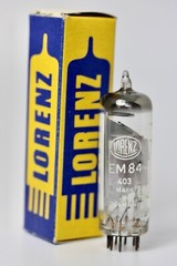NOS LORENZ EM84 6FG6 INDICATOR TUBE WEST GERMAN VISUAL MAGIC EYE DIGITAL TESTED!