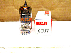 A VINTAGE RCA 6EU7 NOS/NIB VACUUM TUBE
