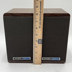 KOSS M60 Plus Dyna-Mite Pair of Speakers Bookshelf 8.5X5″ Walnut Tested Working